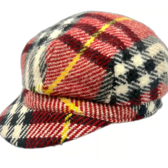 VINTAGE Burberry Tartan Wool Cap (RARE) - Picture 1 of 5
